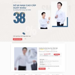 Mẫu Giao Diện landing page bán áo sơ mi