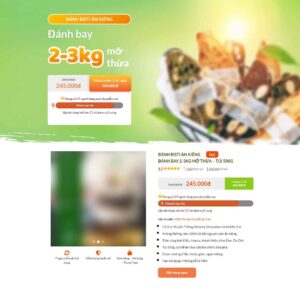 Mẫu Giao Diện Landing page bánh giảm cân