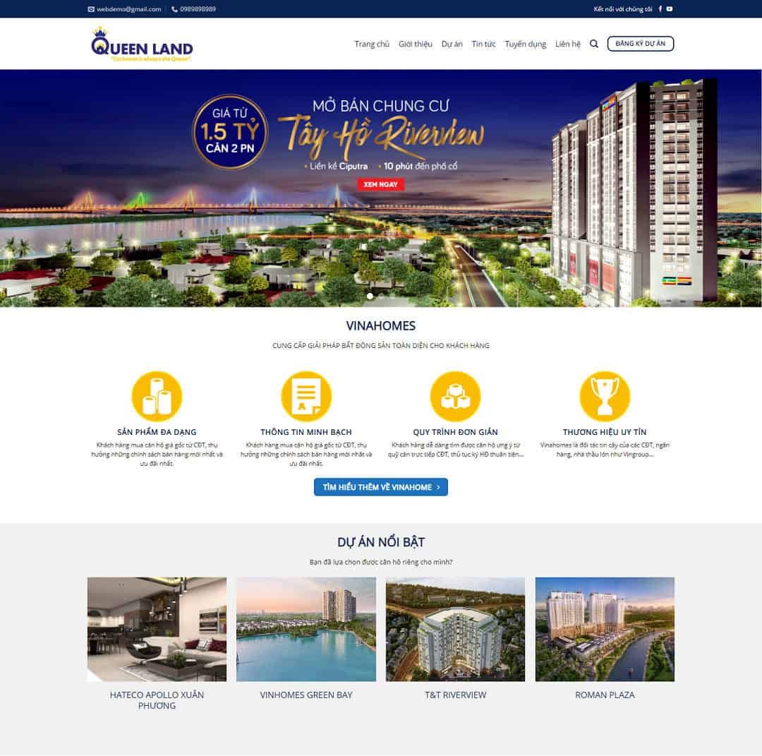 Mẫu Giao Diện bất động sản