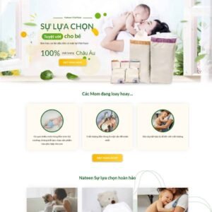 Mẫu Giao Diện landing page bỉm cho bé
