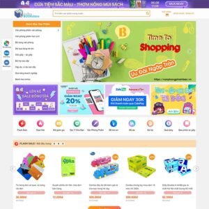 Mẫu Giao Diện bán sách, văn phòng phẩm 02