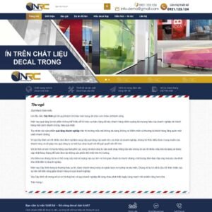 Mẫu Giao Diện dịch vụ thi công dán decal