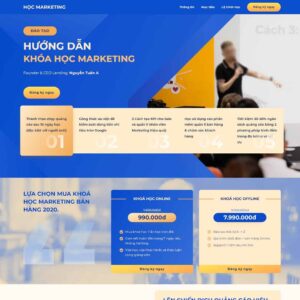 Mẫu Giao Diện landing page khóa học Marketing Online
