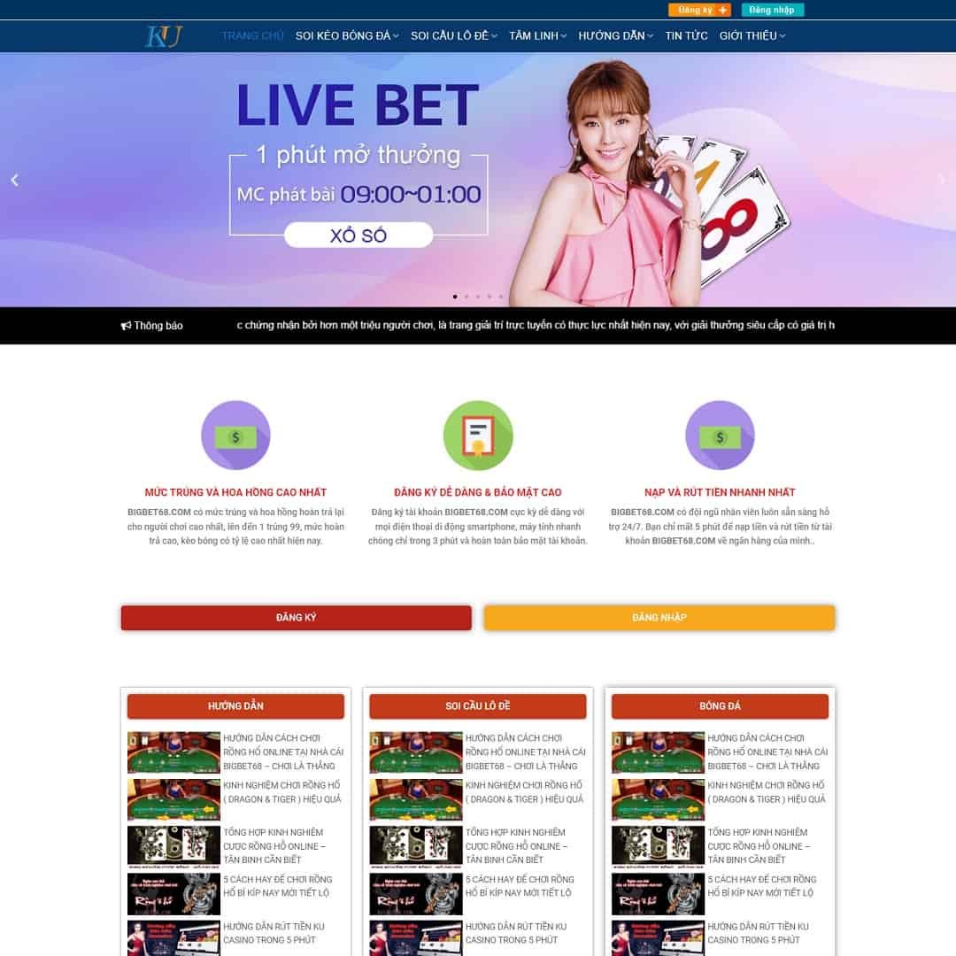 Mẫu Giao Diện Kubet, Casino, Poker 04
