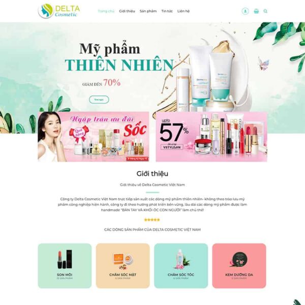 Mẫu Giao Diện mỹ phẩm 09