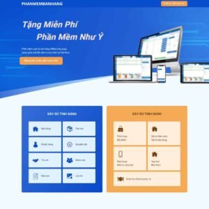 Mẫu Giao Diện Landing page giới thiệu phần mềm