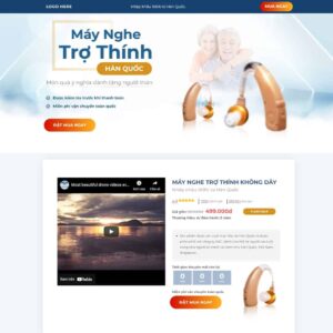 Mẫu Giao Diện landing page máy nghe trợ thính