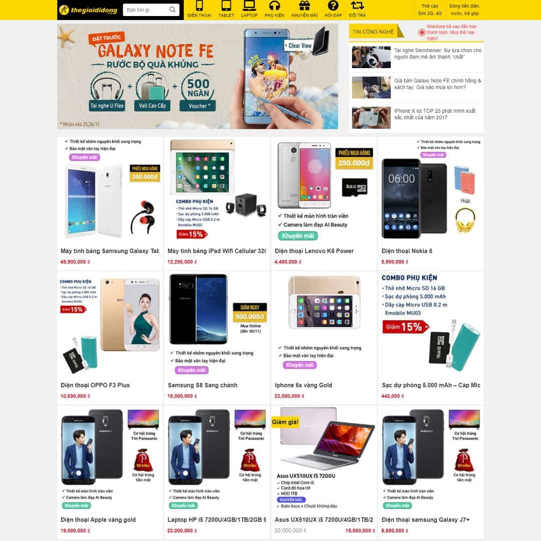 Mẫu Giao Diện giống thế giới di động 02