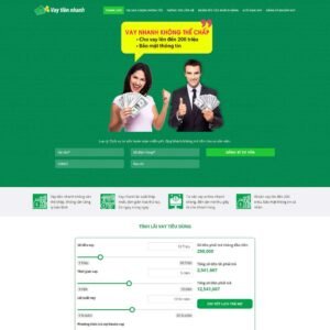 Mẫu Giao Diện dịch vụ tín dụng, vay tiền nhanh