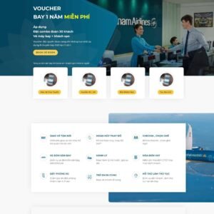 Mẫu Giao Diện landing page bán Vé máy bay