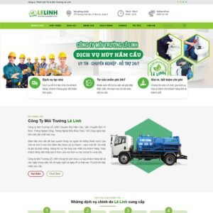 Mẫu Giao Diện dịch vụ hút bể phốt, vệ sinh