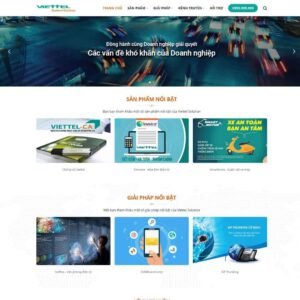 Mẫu Giao Diện giới thiệu công ty dịch vụ viễn thông, internet